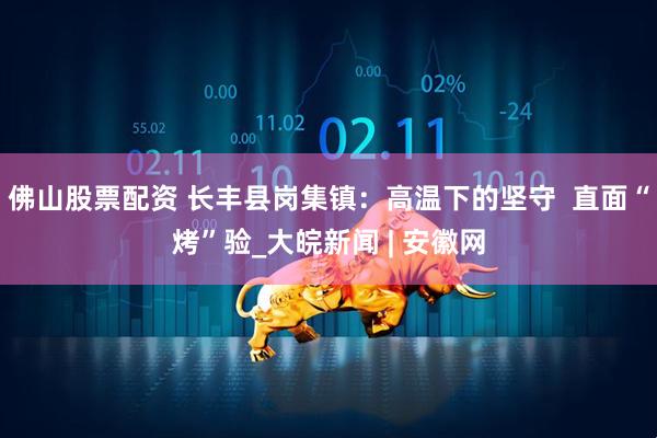 佛山股票配资 长丰县岗集镇：高温下的坚守  直面“烤”验_大皖新闻 | 安徽网